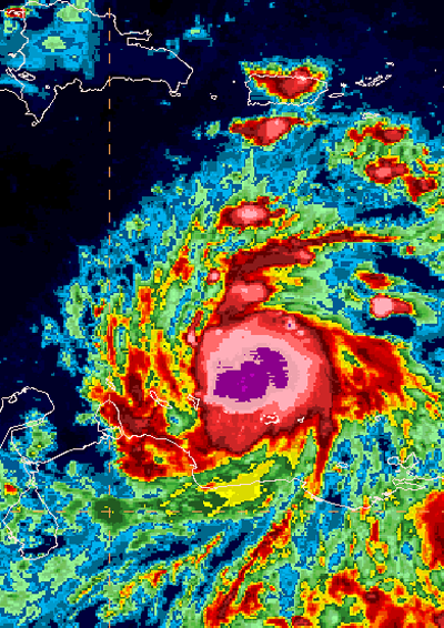 Hurricane Felix at 1 AM - September 2nd 2007