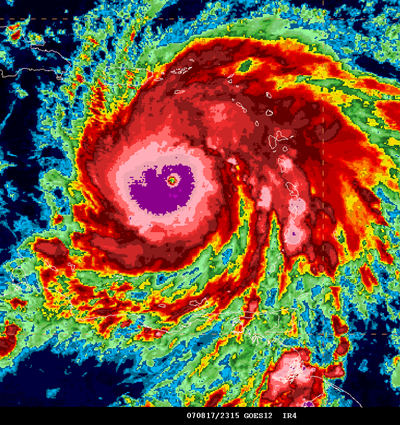 August 17, 2007 Hurricane Dean - Category Four