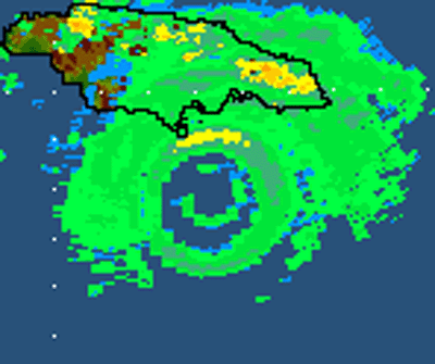 Eyewall Hitting Jamaica