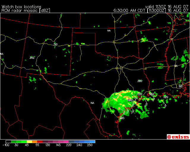 Erin Radar Loop - Tropical Storm