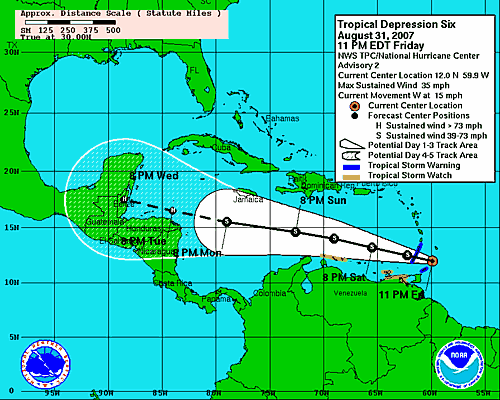 Tropical Depression Number Six